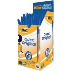 Bic Cristal  - Punta redonda de 1.00mm - Azul (Caja 50 unid). 0.24€ UNID.