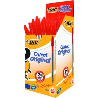 Bic Cristal- Punta redonda de 1.00mm - Rojo (Caja 50 unid) 0.28€ UNID.