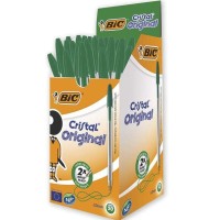 Bic Cristal- Punta redonda de 1.00mm - VERDE (Caja 50 unid) 0.28€ UNID.