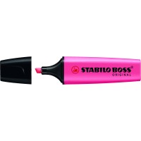 Stabilo Boss 70 Rotulador Marcador Fluorescente - Trazo entre 2 y 5mm: Color Rosa Fluorescente (CAJA 10 UNID)