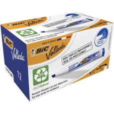Bic Velleda 1751 ECOlutions Marcadores para Pizarra - Punta Biselada - Trazo entre 3mm y 5.5mm - Tinta con Base de Alcohol - Ecologico - Borrado Optimo - Color Azul