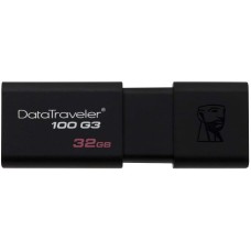 Memoria USB / Pendrives Kingston DataTraveler 100 G3 Memoria USB 32GB - USB 3.0 - 100MB/s en Lectura - Tapa Deslizante - Color Negro 