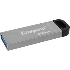 Kingston DataTraveler Kyson Memoria USB 32GB - 3.2 Gen 1 - 200 MB/s en Lectura - Diseño Metalico - Color Plata (Pendrive)