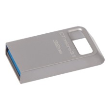 Kingston DataTraveler Micro Memoria USB 32GB - USB 3.1 Gen 1 - 100 MB/s en Lectura - Diseño Metalico (Pendrive)