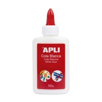 Apli Cola Blanca Liquida 100g - Aplicador de Punta - Libre de Solventes y No Toxica - Apto para uso Escolar
