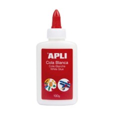 Apli Cola Blanca Liquida 100g - Aplicador de Punta - Libre de Solventes y No Toxica - Apto para uso Escolar