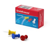 Erichkrause Caja de 50 Agujas Señalizadoras de Colores - Aguja de Acero de Alta Calidad - - Colores Surtidos